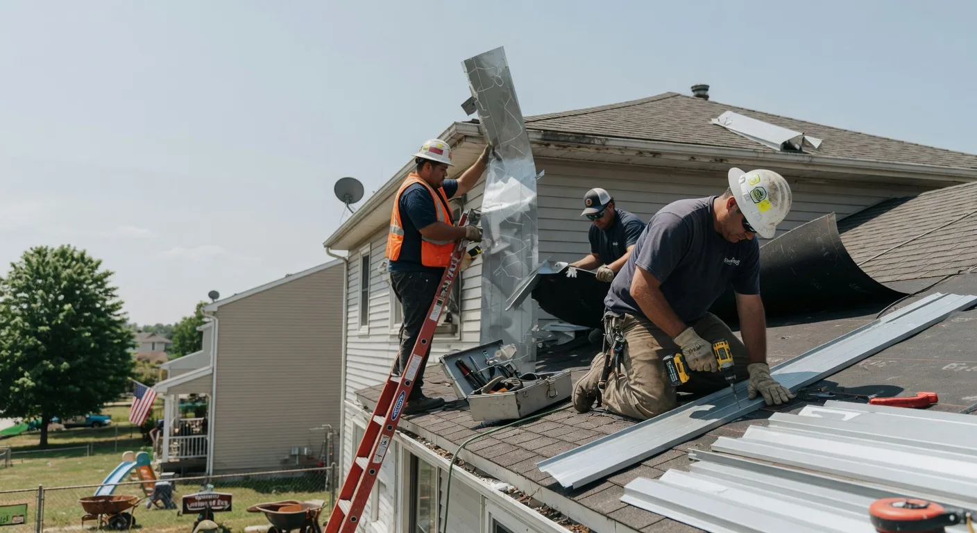 Storm Damage Metal Roof Repair in Williamsville, VT